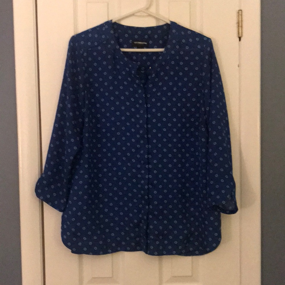 Blue Polka Dot Blouse